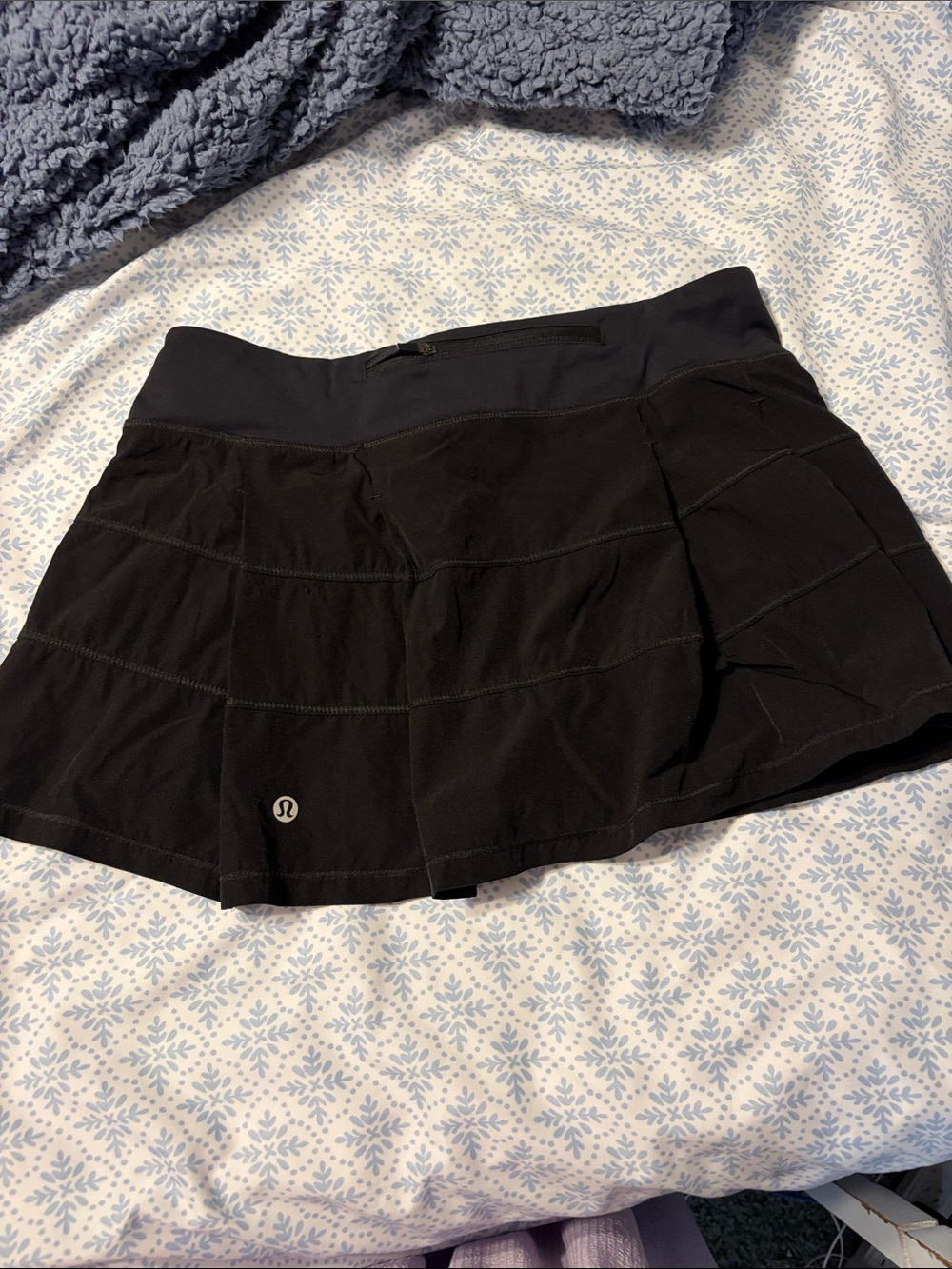 lululemon athletica Black Tiered Athletic Mini Skirt